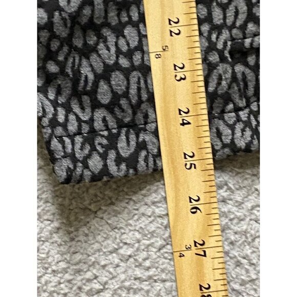 Women’s  MARISA CHRISTINA Animal Print Jacket Blazer Coat Large Black Gray - Picture 4 of 8